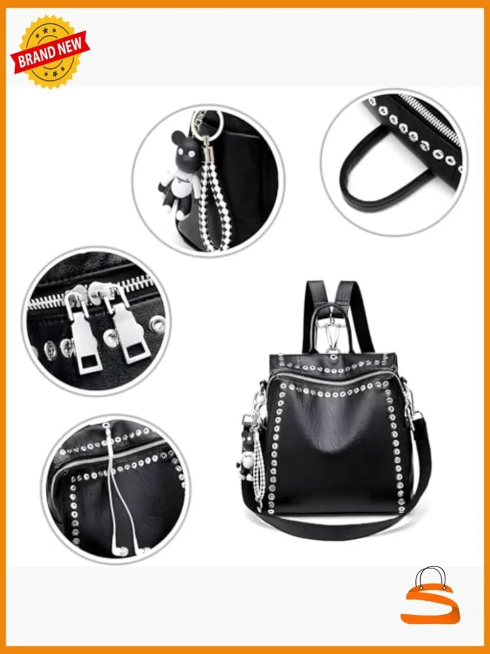 Convertible Backpack Purse Fashion Tote Shoulder Bag Travel Work College